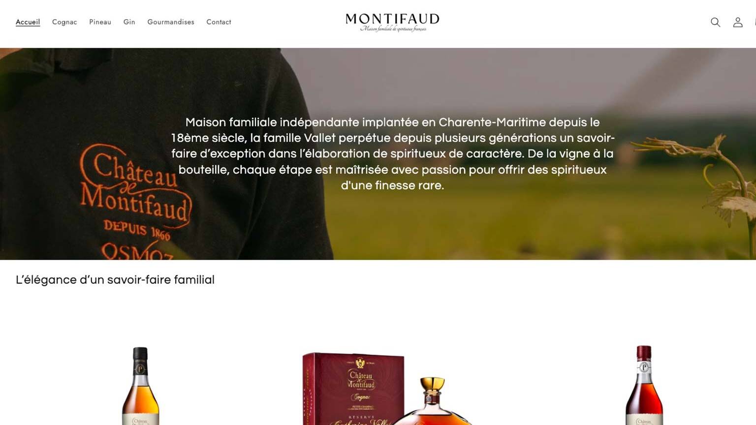 Site e-commerce Chateau Montifaud