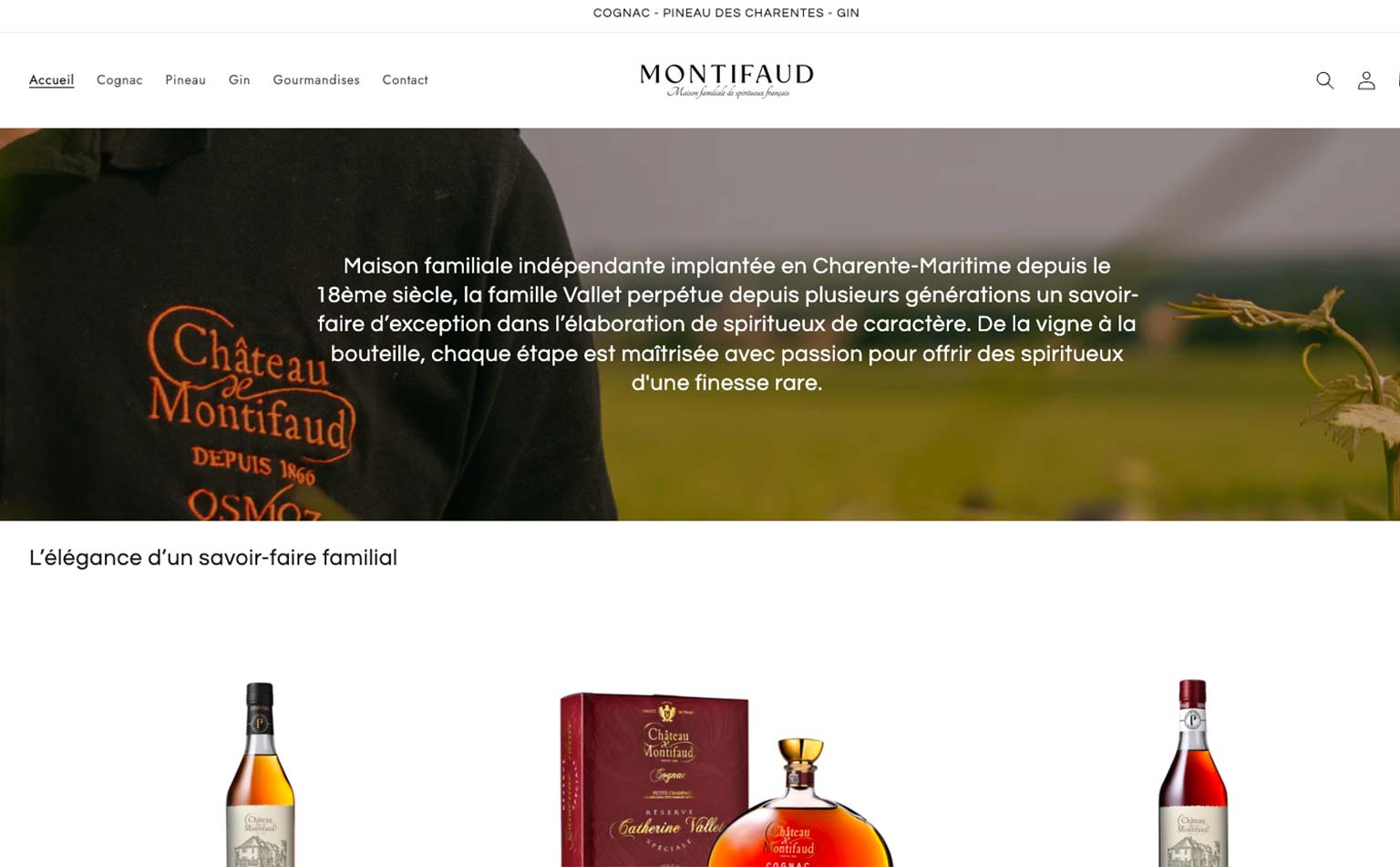 Site e-commerce Chateau Montifaud